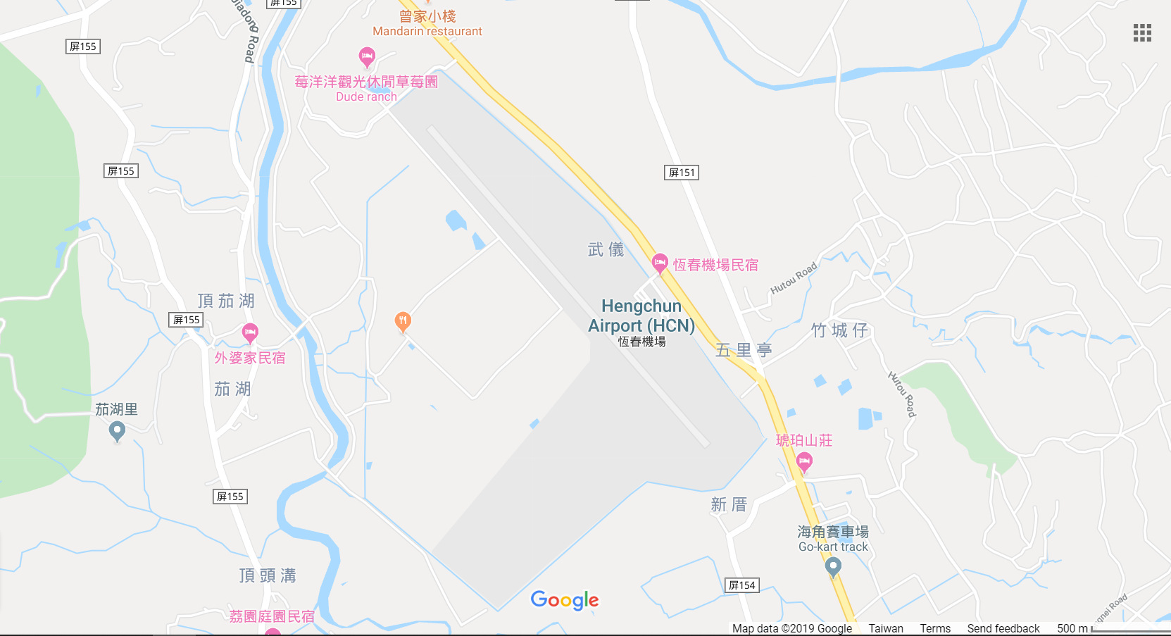 MAP OF HENGCHUN AIRPORT